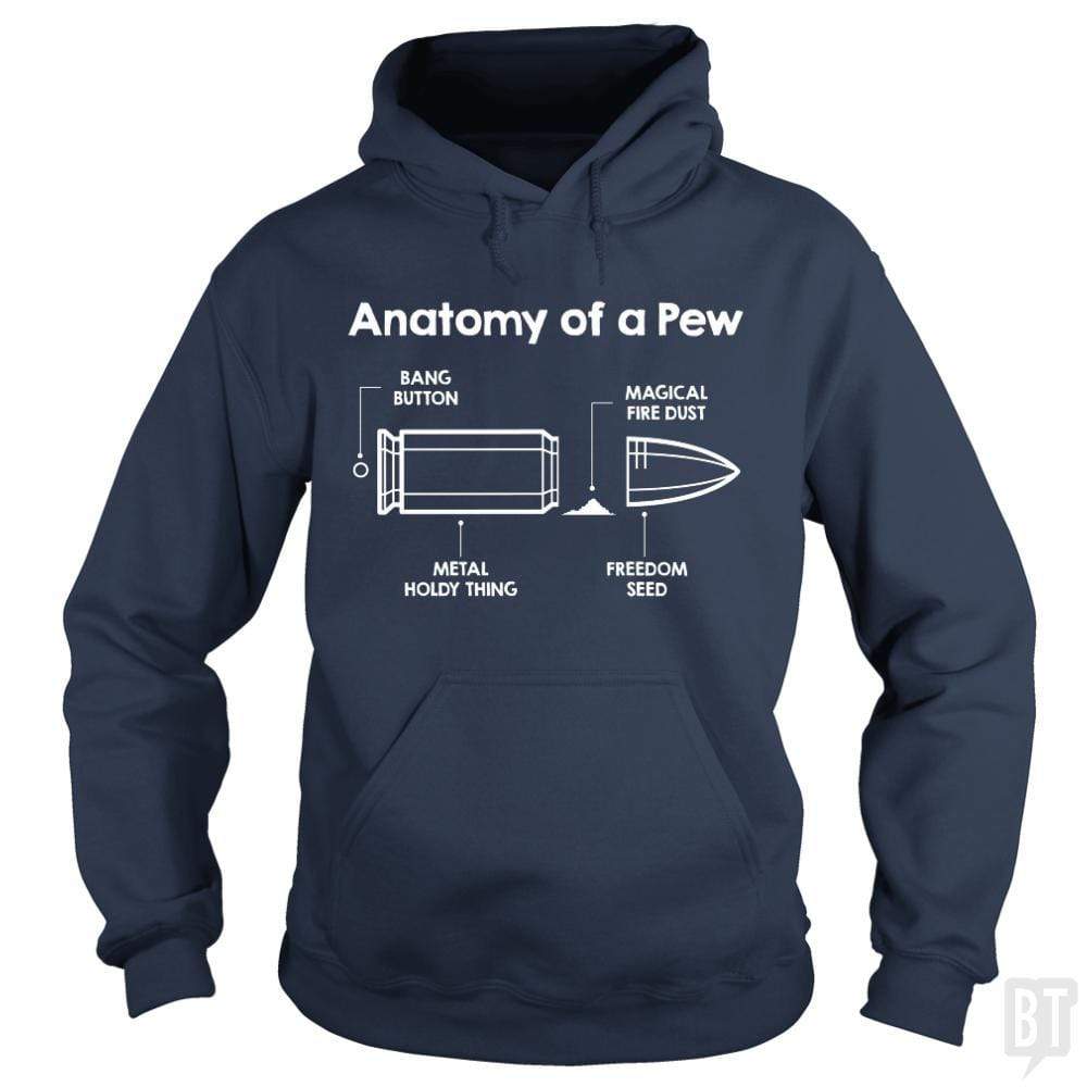 SunFrog-Busted Funky Hippo Hoodie / Black / S Anatomy Of A Bullet