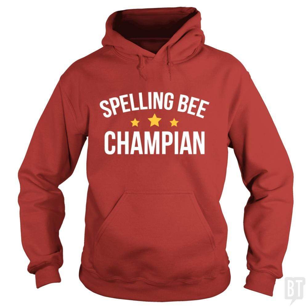 SunFrog-Busted Funky Hippo Hoodie / Red / S Spelling Bee Champion