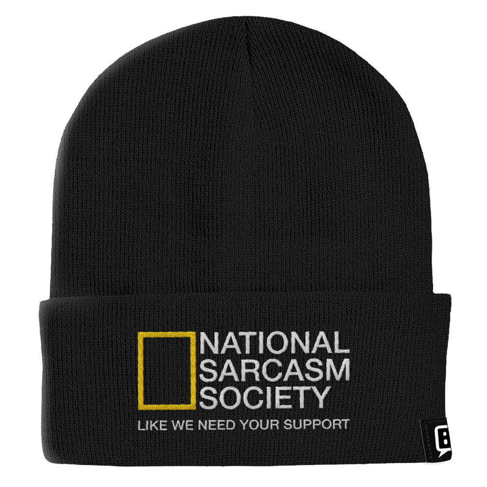 National Sarcasm Society Beanies - BustedTees.com