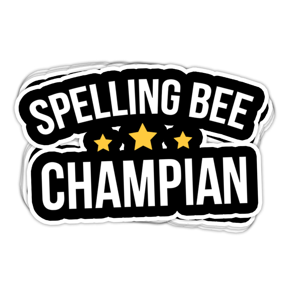 Spelling Bee Champion Vinyl Sticker - BustedTees.com
