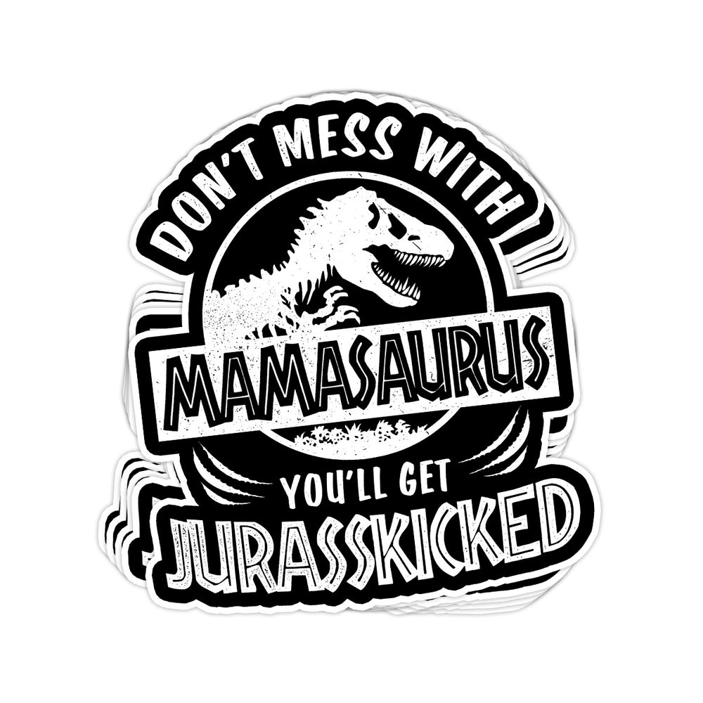 Mamasaurus Vinyl Sticker - BustedTees.com