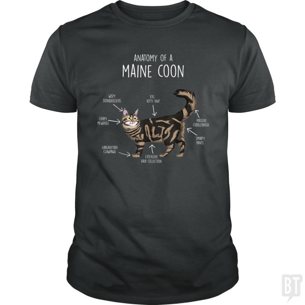 Anatomy of a Maine Coon Cat Funny Cute - BustedTees.com