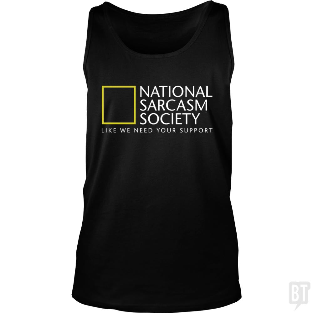 National Sarcasm Society Tank Tops - BustedTees.com