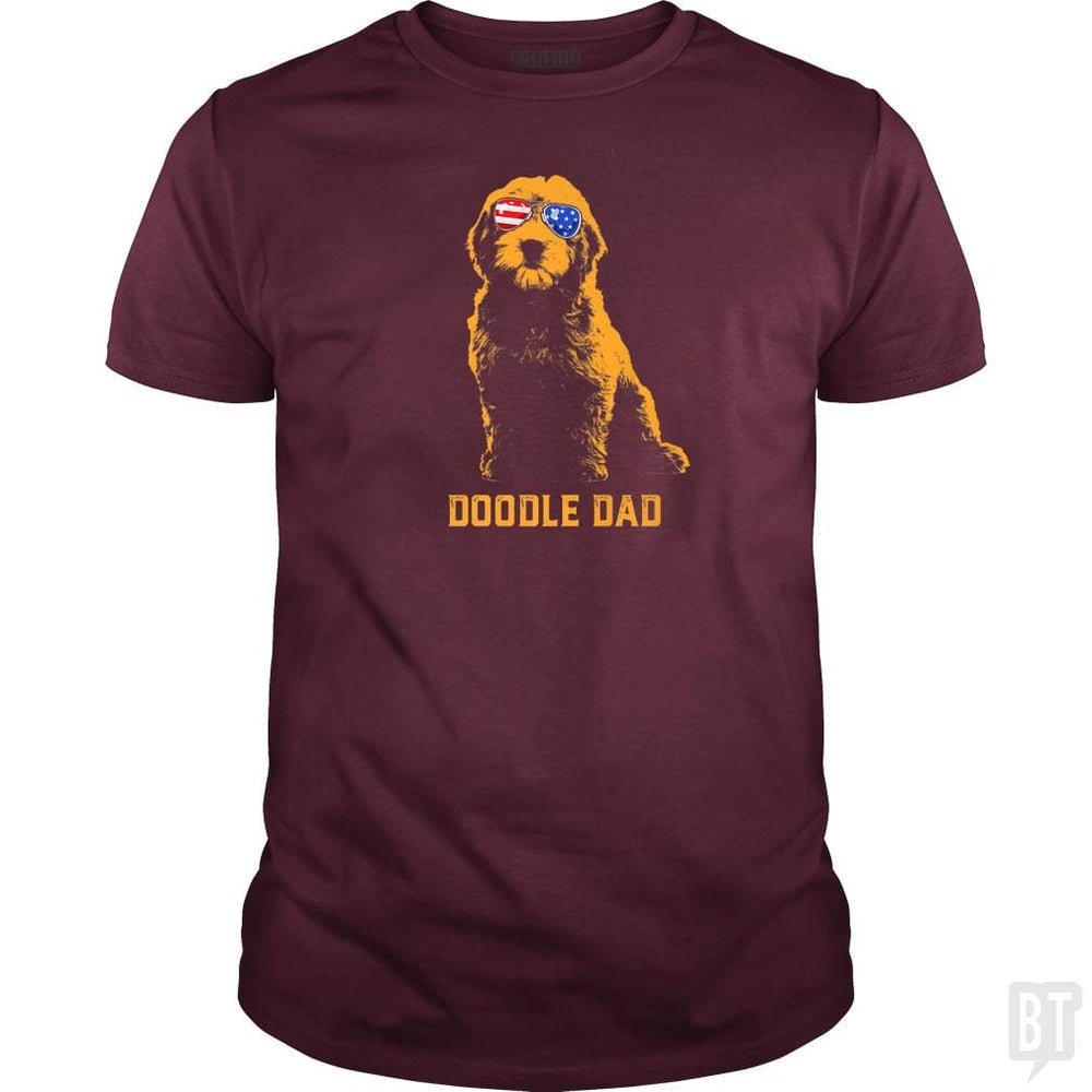 Doodle Dad Men's Goldendoodle - BustedTees.com