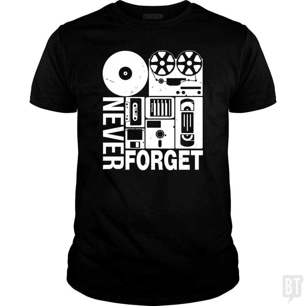 Never Forget Cassette Tape Disk Floppy - BustedTees.com