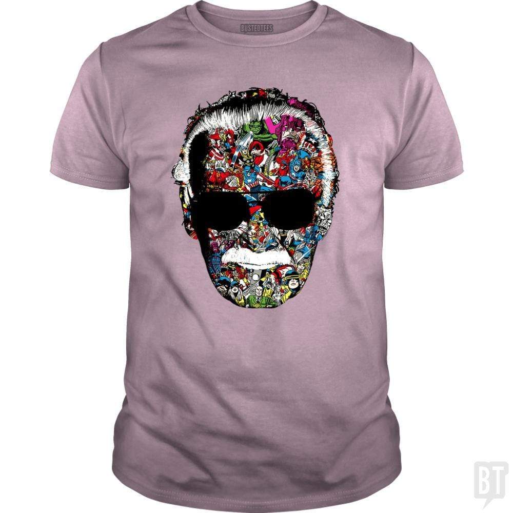 SunFrog-Busted Anjaka Classic Guys / Unisex Tee / Light Pink / S Stan Lee Man of Many Faces Shirt