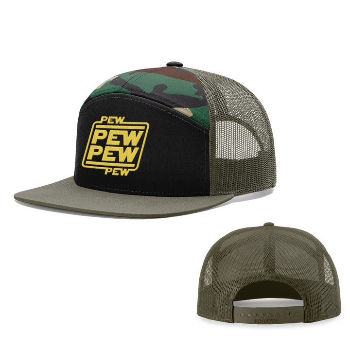 Pew Pew 7 Panel Hats