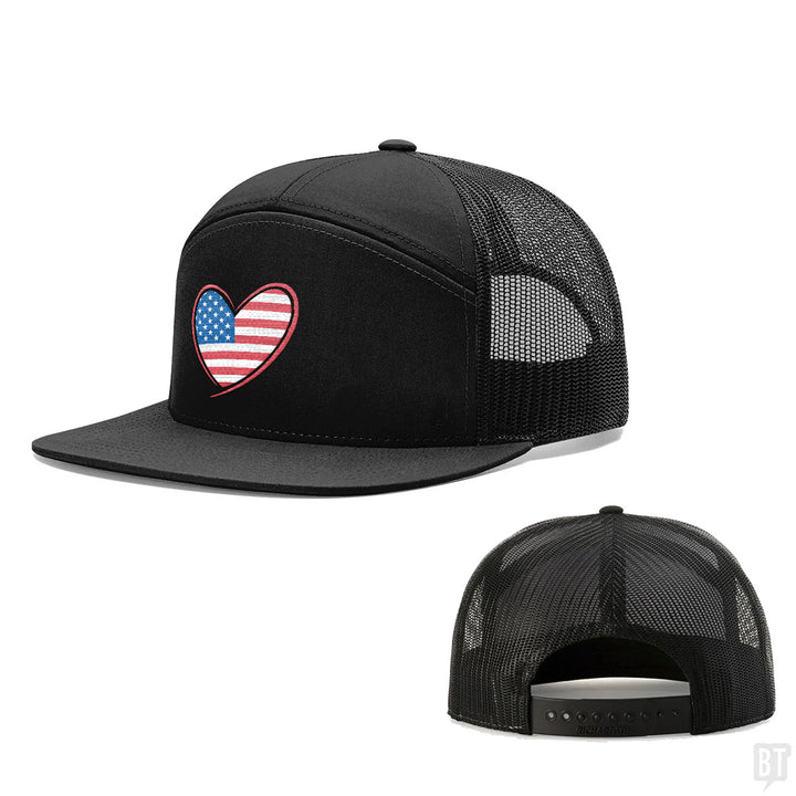 Heart US Flag Hats