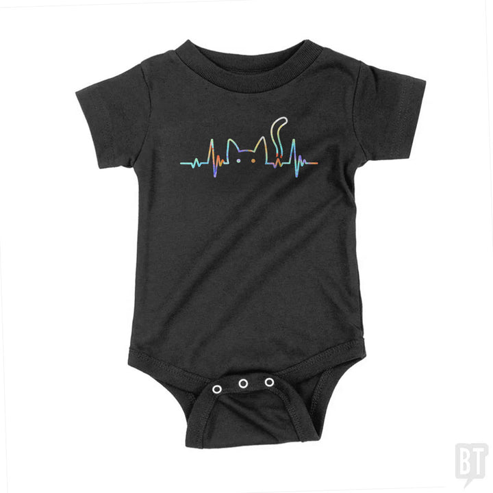 Heartbeat Cat Lover Baby One-Piece