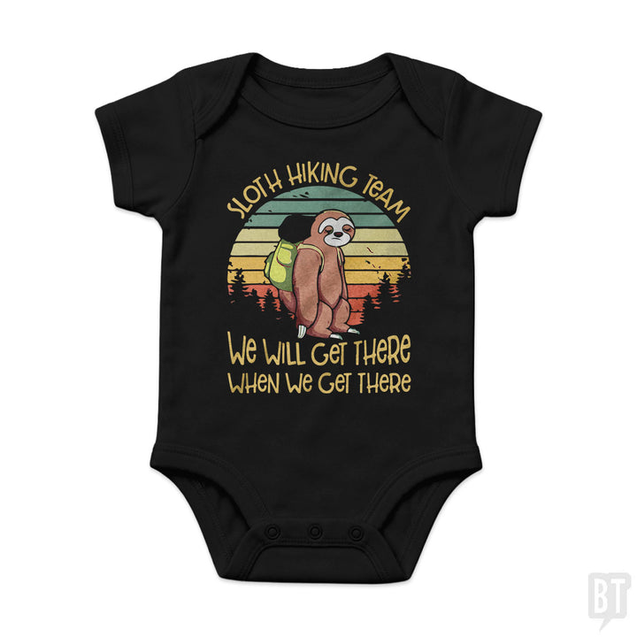 Funny Sloth Hiking Team #2 Baby One-Piece