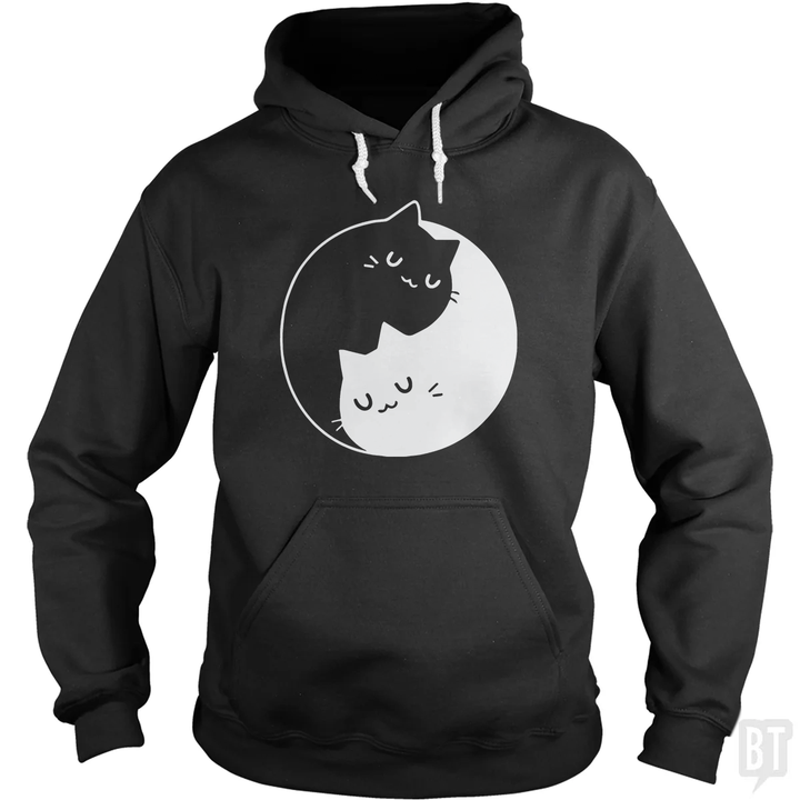Yin Yang Cats Hoodie