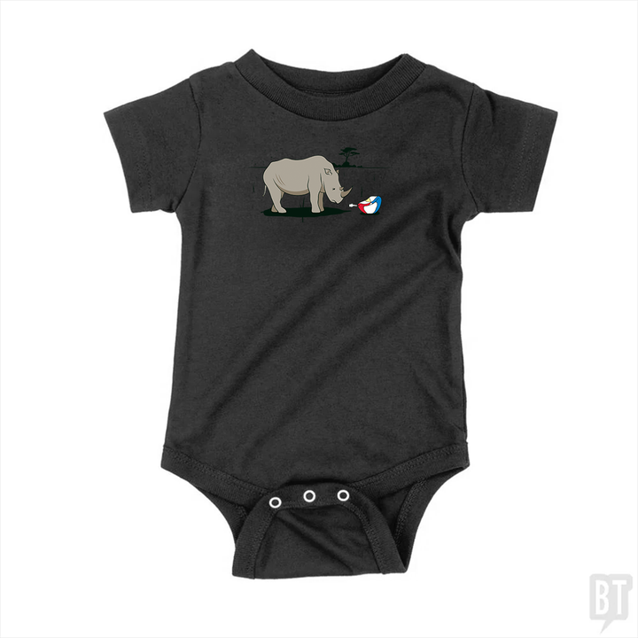 Sad Rhino Baby One-Piece