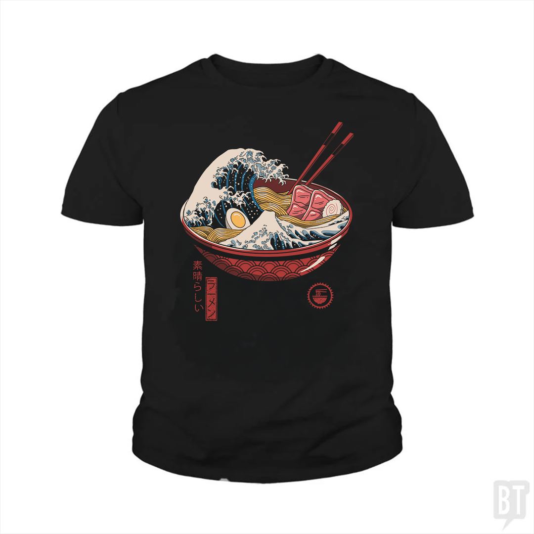 Great Ramen Wave Kids Shirt