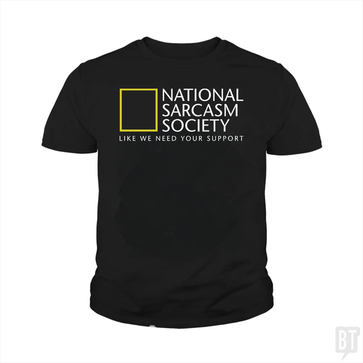National Sarcasm Society Kids Shirt
