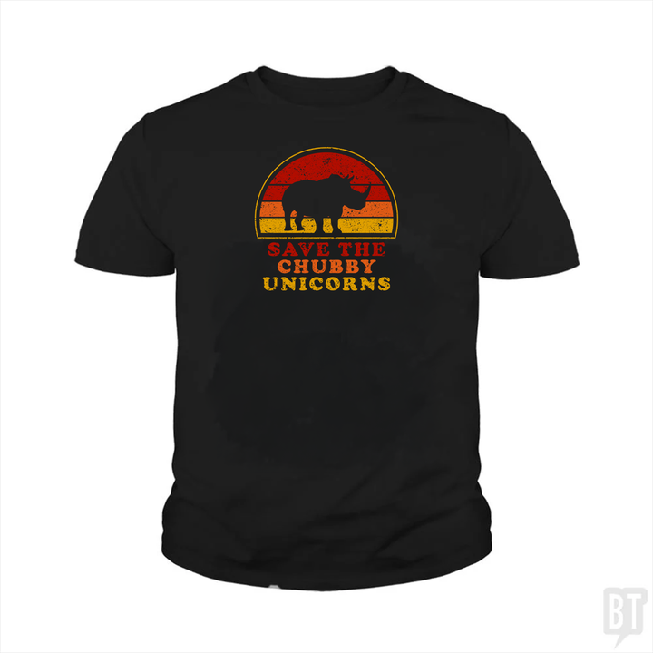 Save The Chubby Unicorns  Kids Shirt