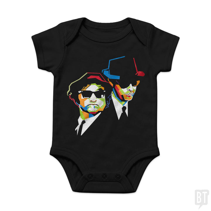 Blues Brothers Cubism Baby One-Piece