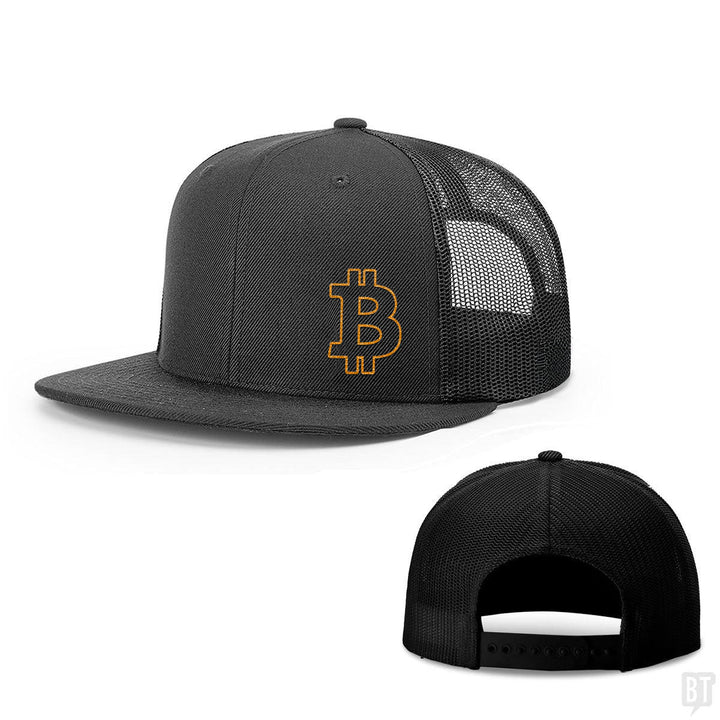Bitcoin Outline Lower Left Hats