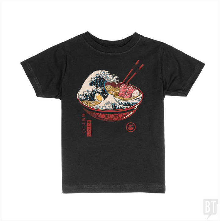 Great Ramen Wave Kids Shirt