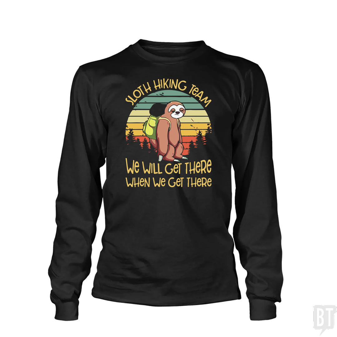 Funny Sloth Hiking Team #2 Long Sleeve