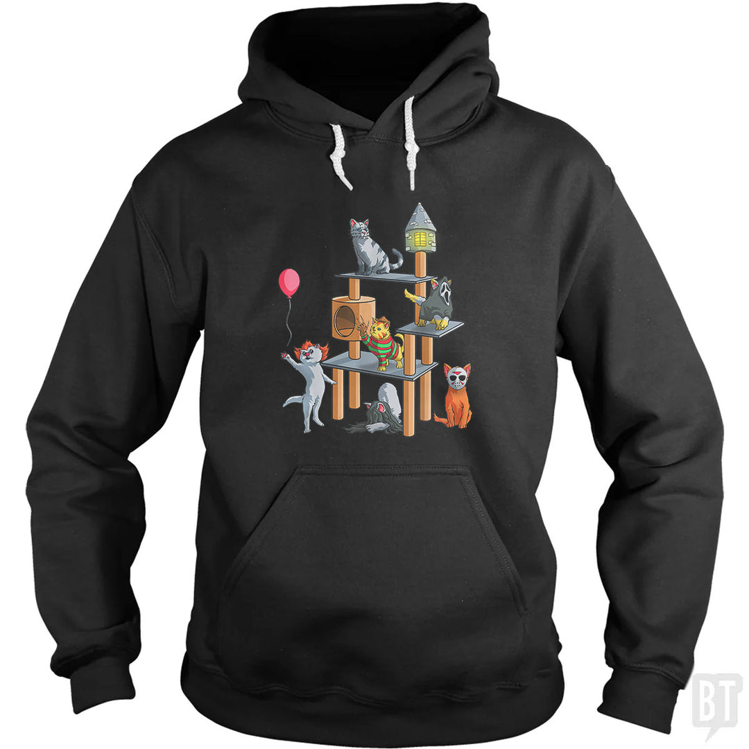 Cat Horror Movies Hoodie