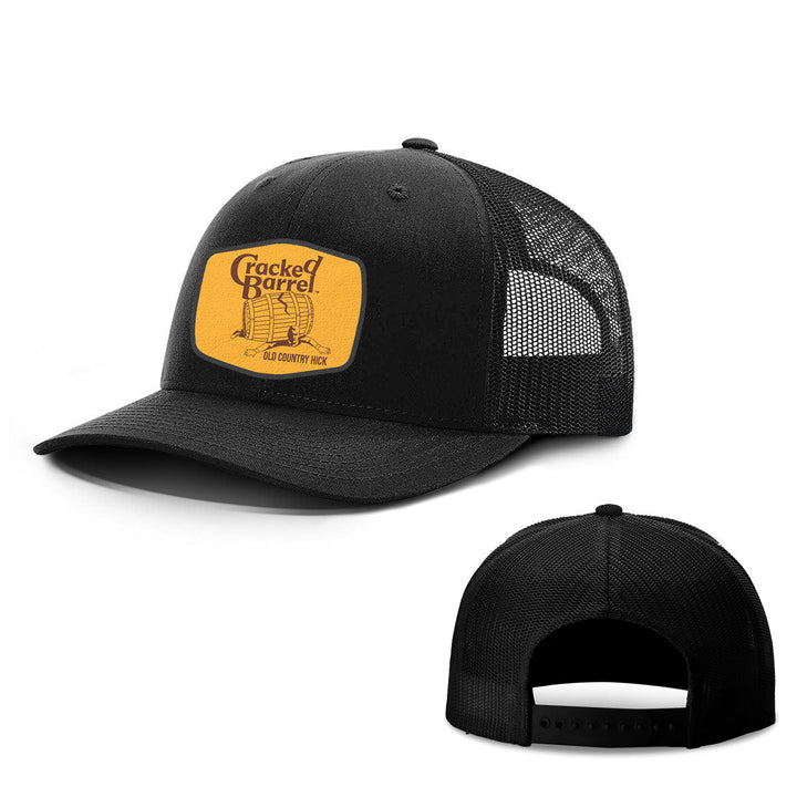 Cracked Barrel Old Country Hick Leather Patch Hats