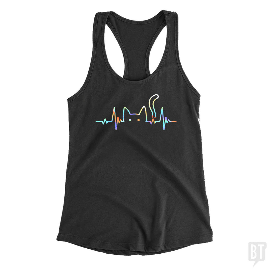 Heartbeat Cat Lover Tank Top