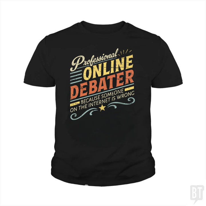 Professional Online Debater Kids Shirt