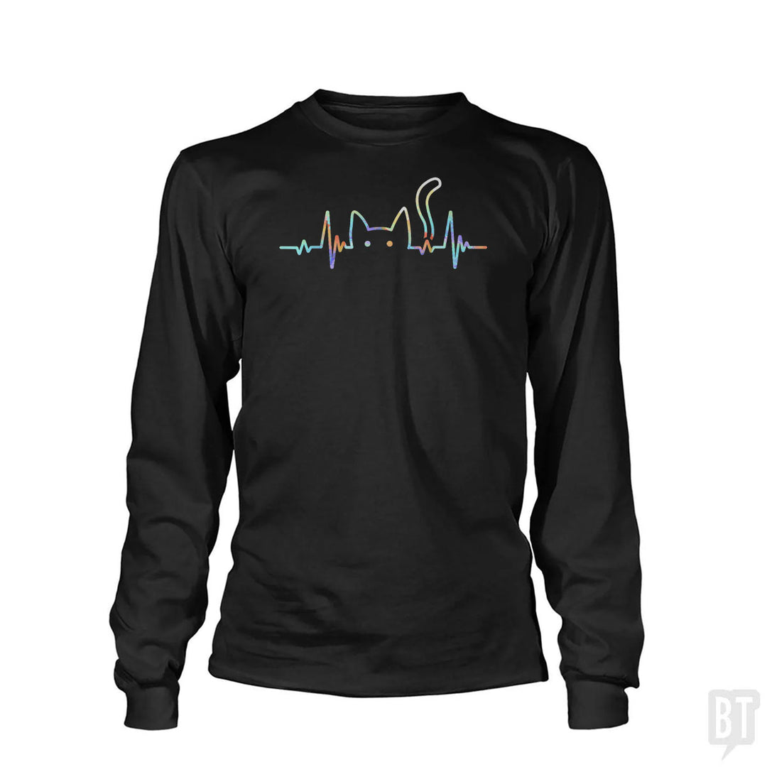 Heartbeat Cat Lover Long Sleeve