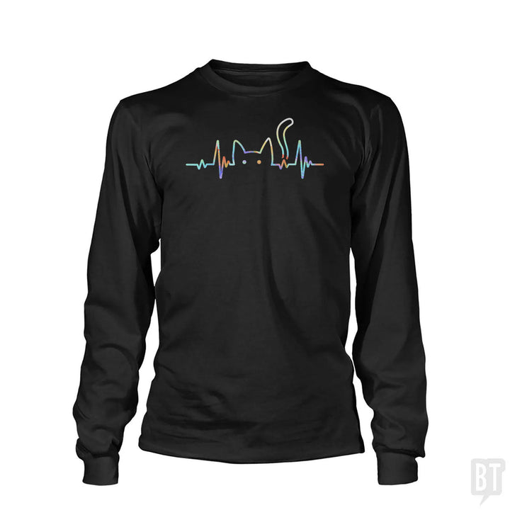 Heartbeat Cat Lover Long Sleeve