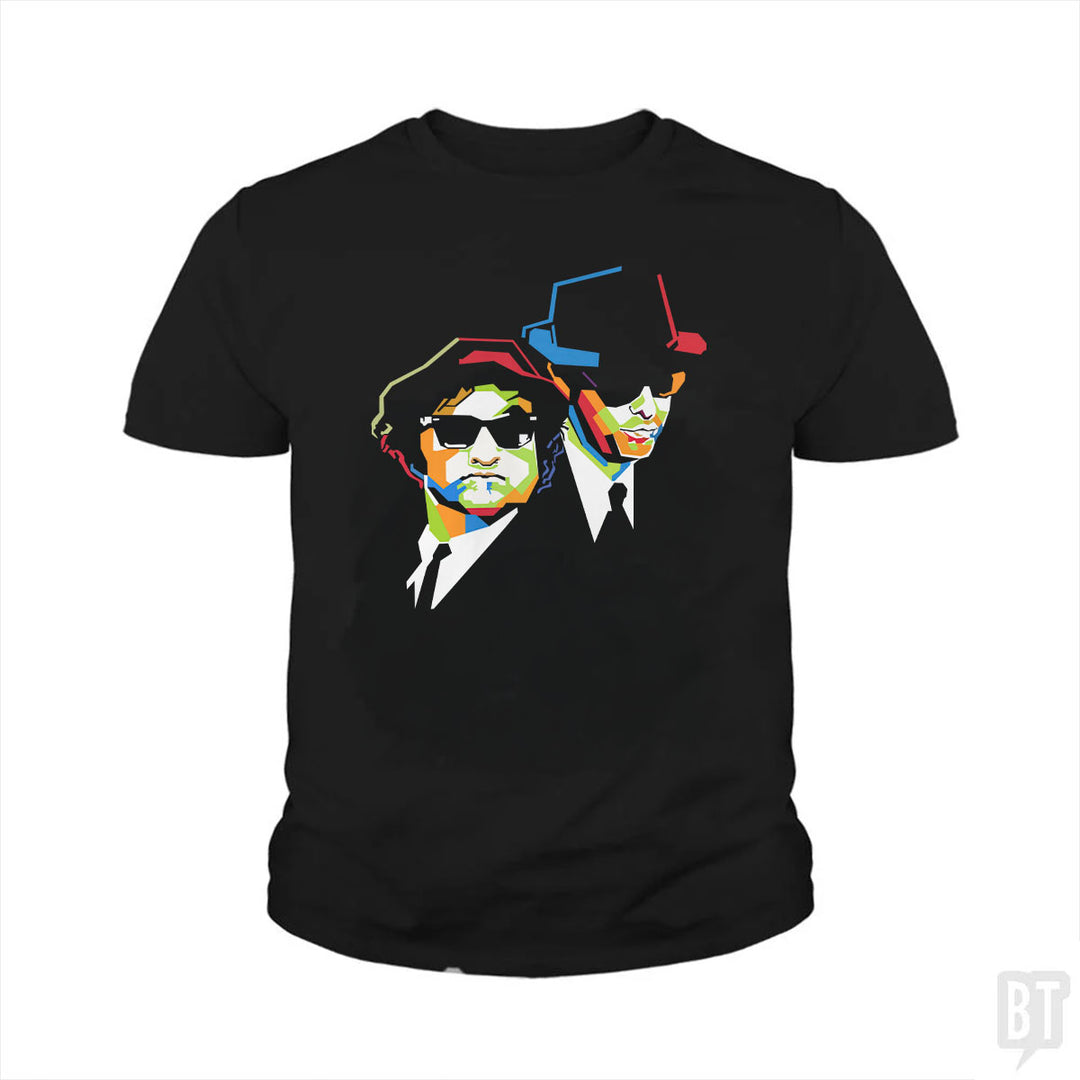 Blues Brothers Cubism Kids Shirt
