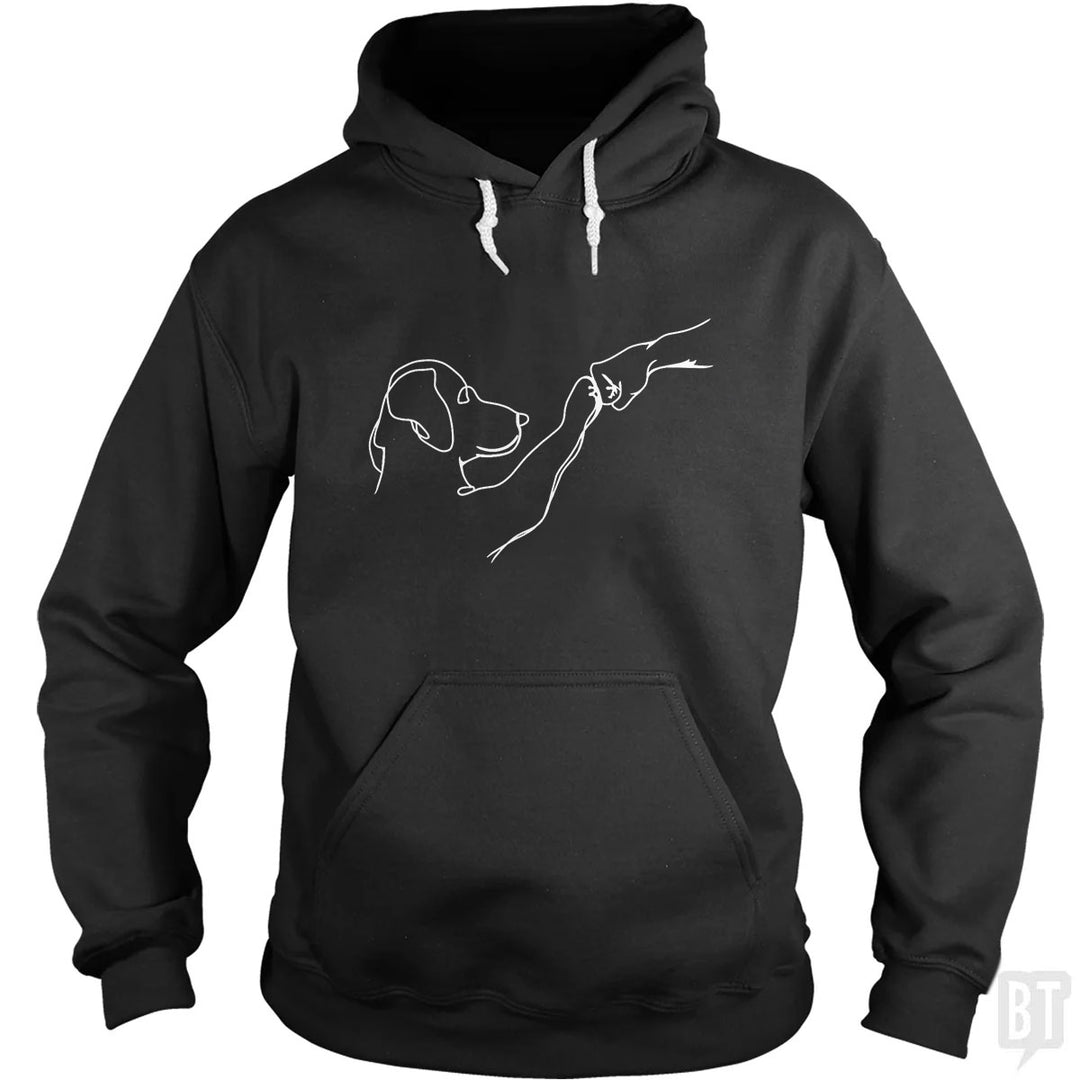 Dog and Human Fist Bump Hoodie