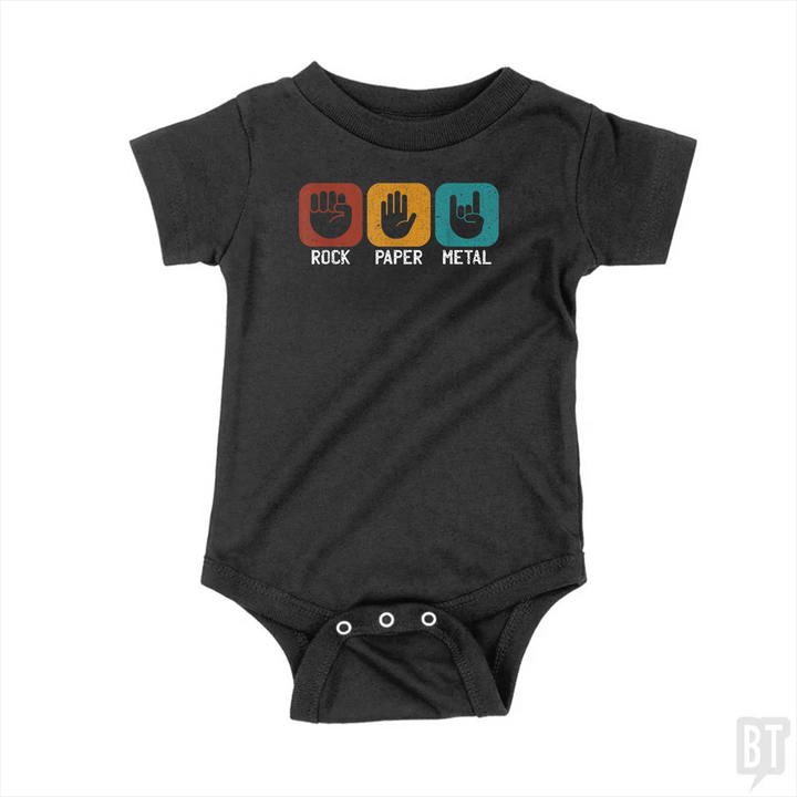 Rock Paper Metal Baby One-Piece