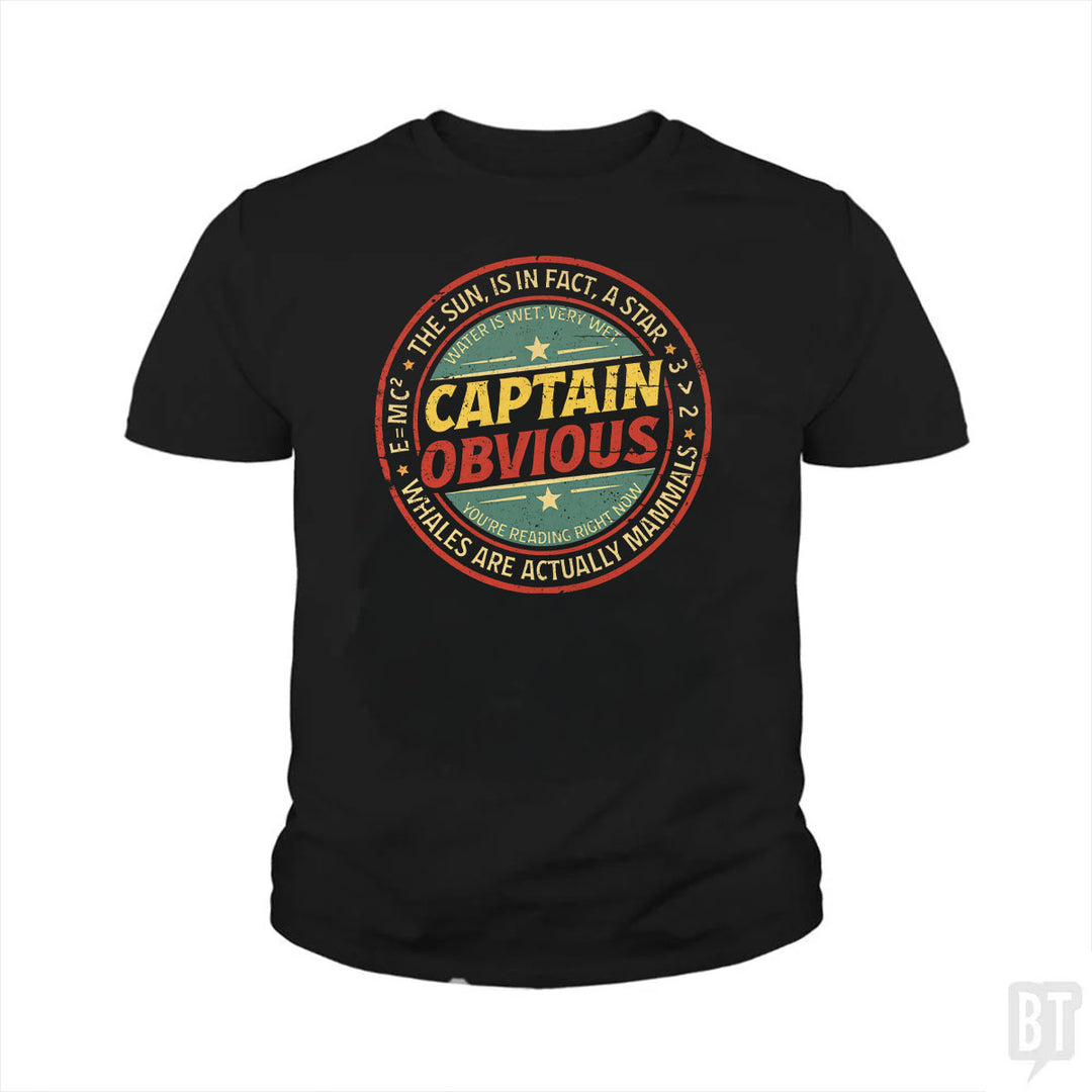 Captain Obvious Kids Shirt