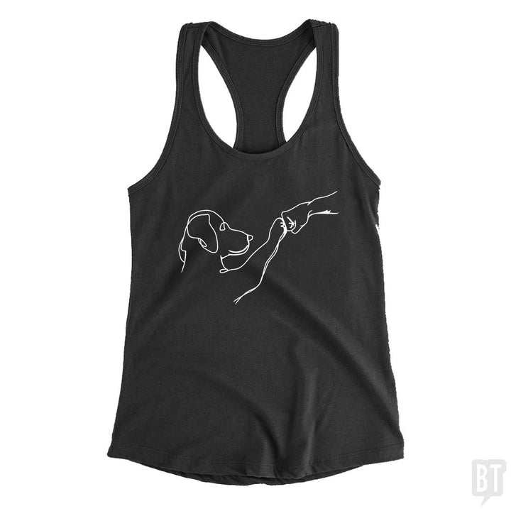 Dog and Human Fist Bump Tank Top