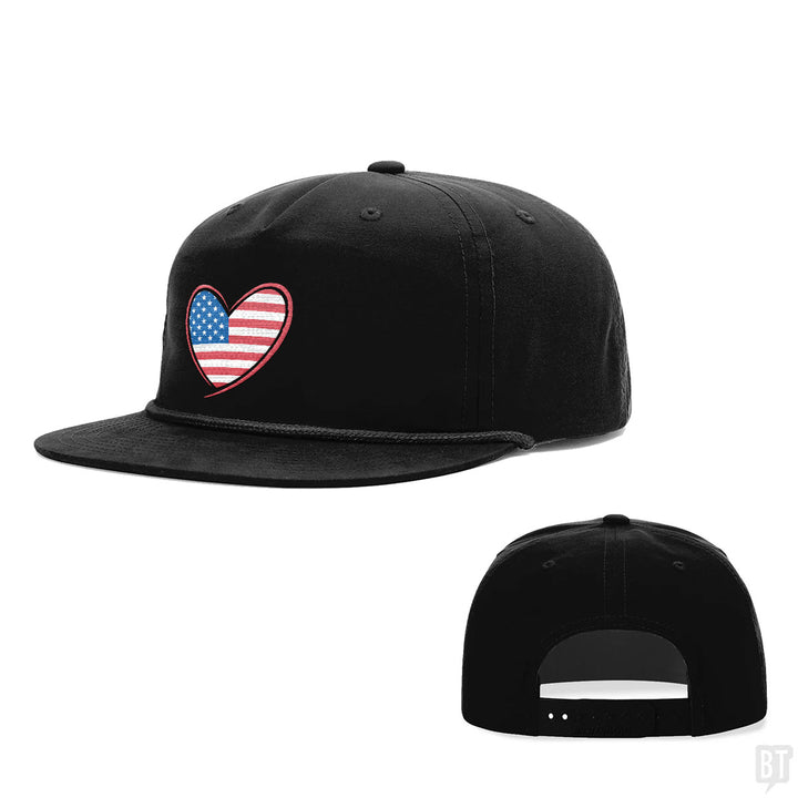 Heart US Flag Hats