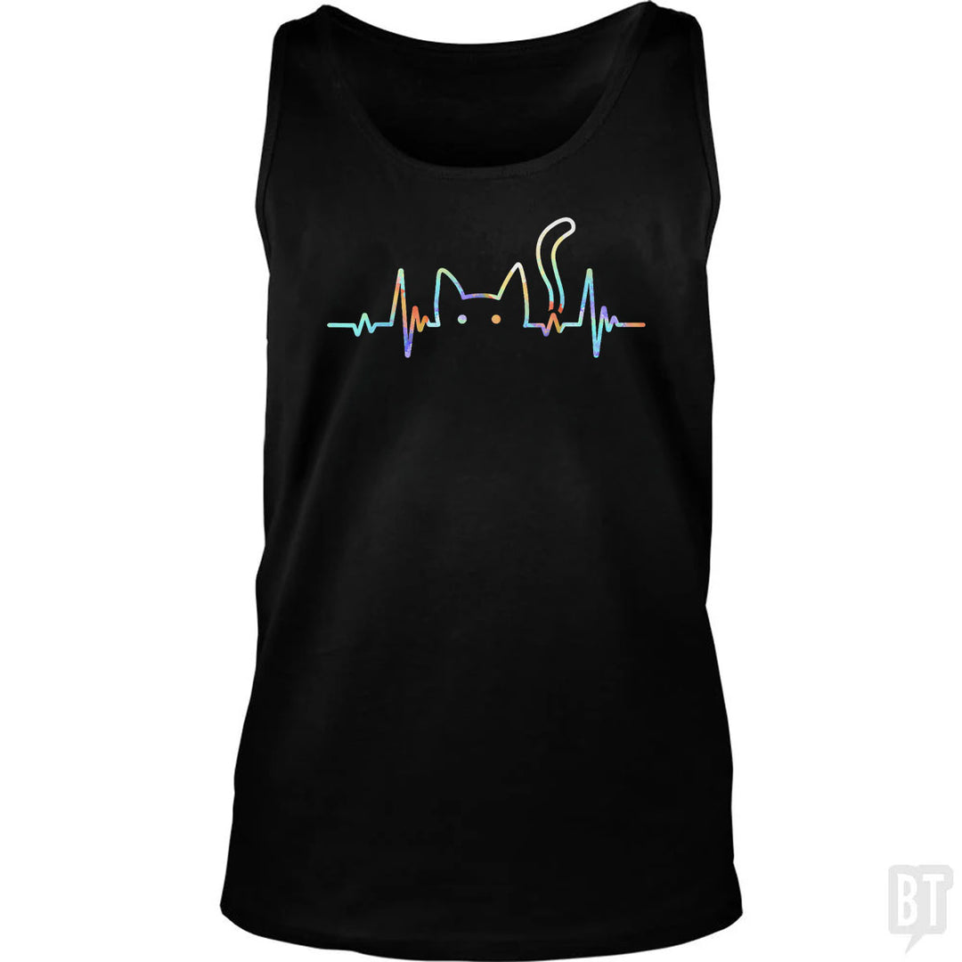 Heartbeat Cat Lover Tank Top
