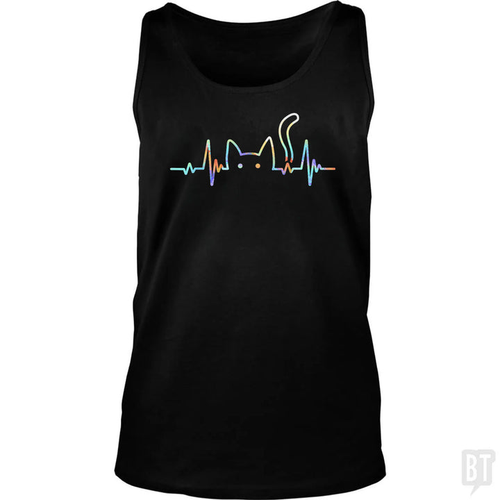 Heartbeat Cat Lover Tank Top