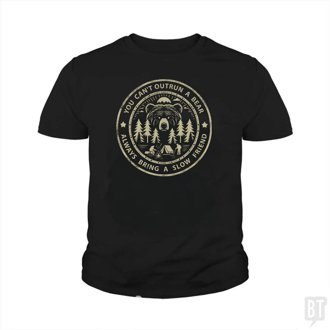 You Can't Outrun A Bear Kids Shirt