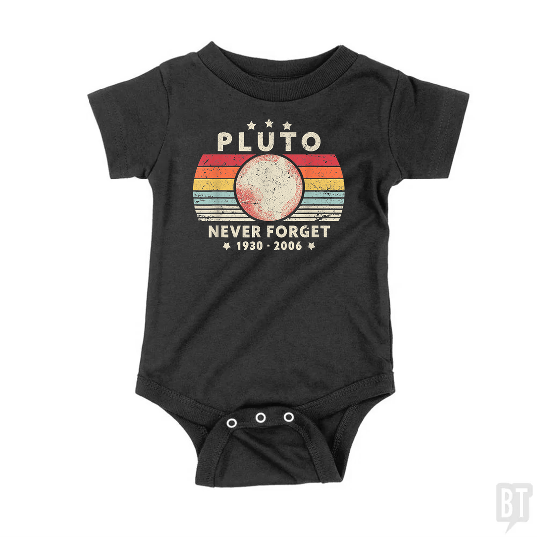 Never Forget Pluto Baby One-Piece
