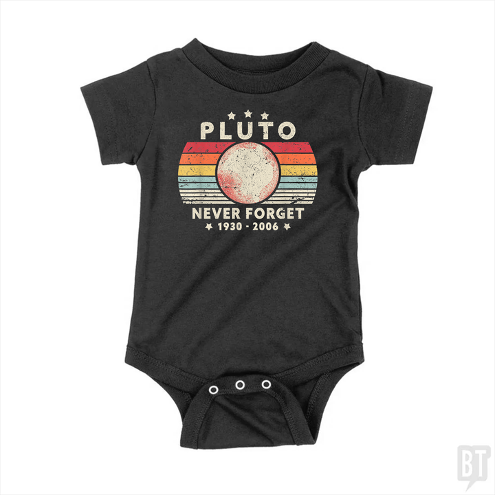 Never Forget Pluto Baby One-Piece