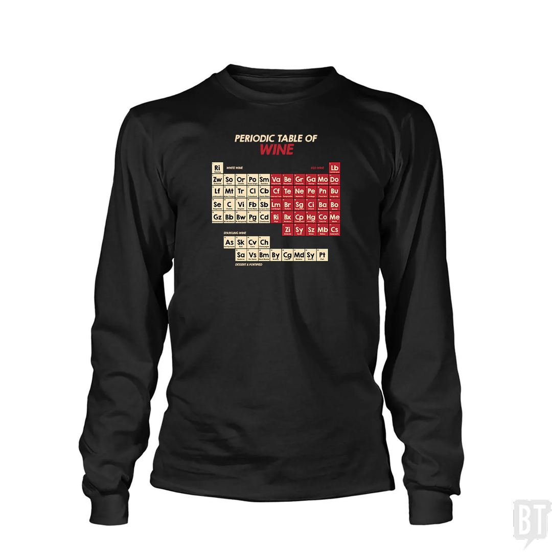 Periodic Table Of Wine  Long Sleeve