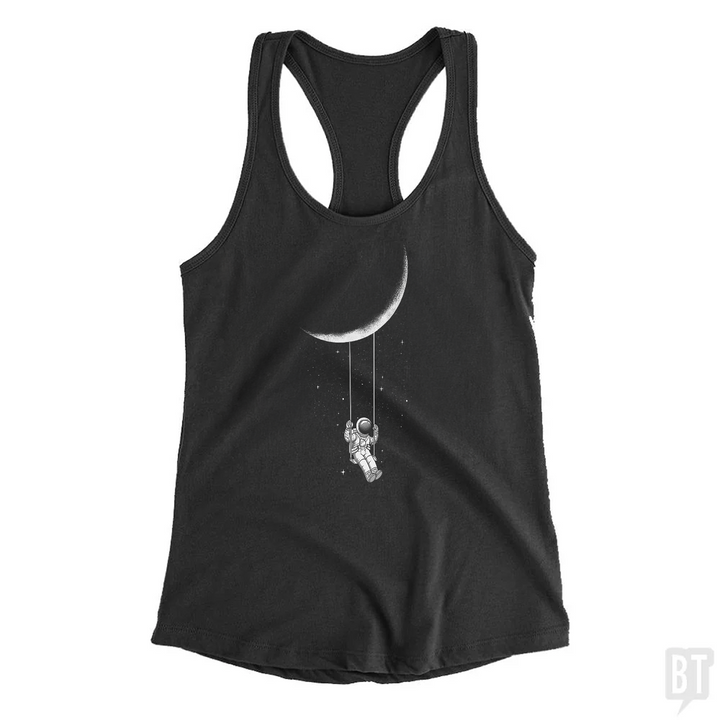 Astronaut on Moon Swing Tank Top