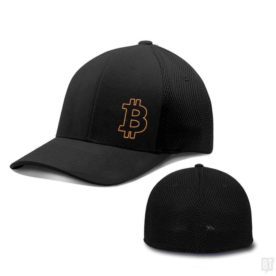 Bitcoin Outline Lower Left Hats