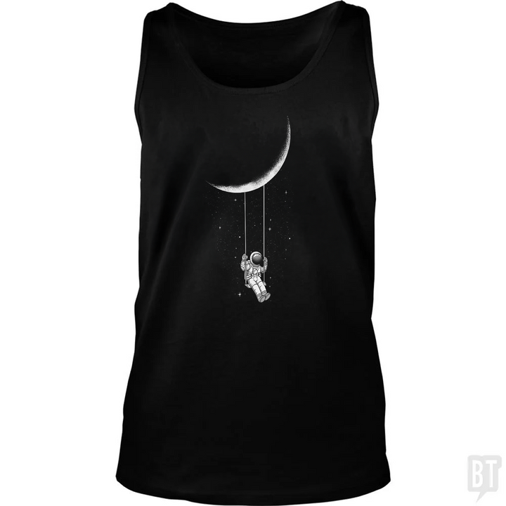 Astronaut on Moon Swing Tank Top