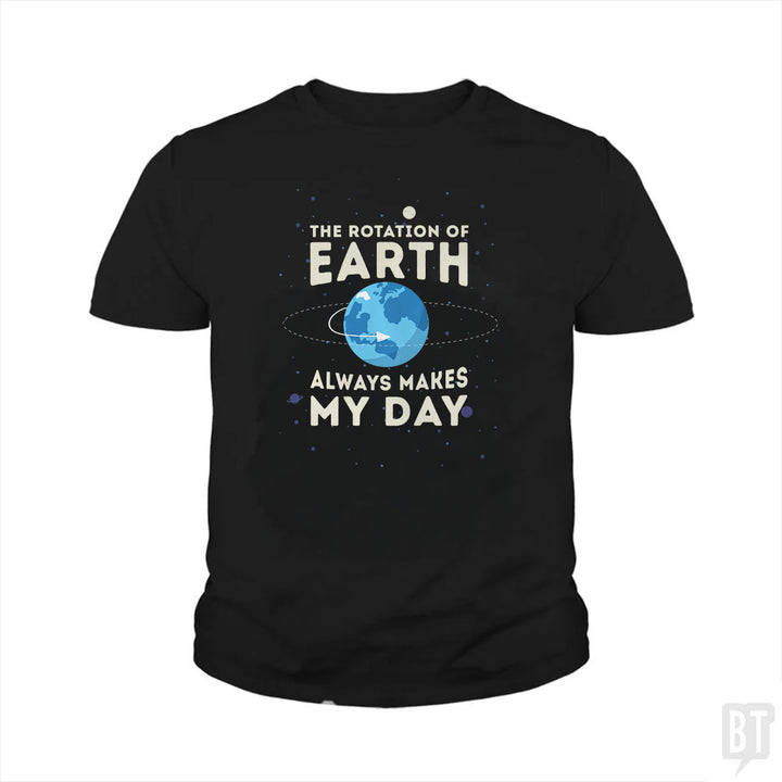Earth Rotation Kids Shirt