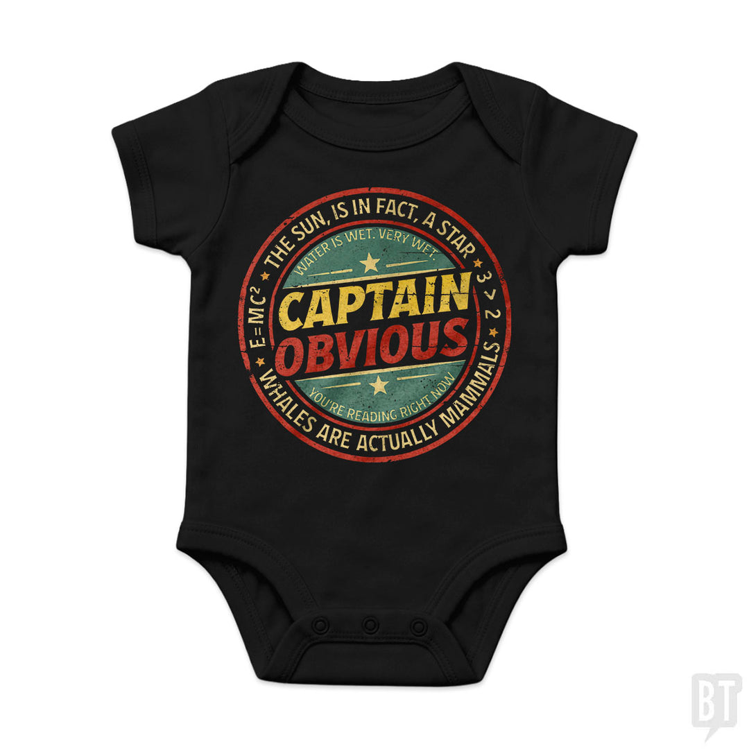 Captain Obvious Baby One-Piece