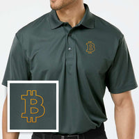 Load image into Gallery viewer, Bitcoin Outline Performance Polo Shirt
