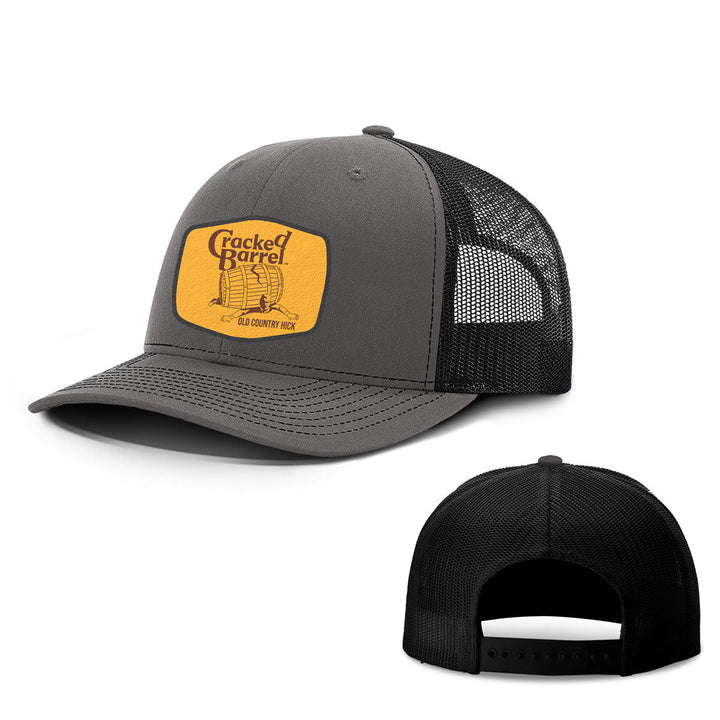 Cracked Barrel Old Country Hick Leather Patch Hats