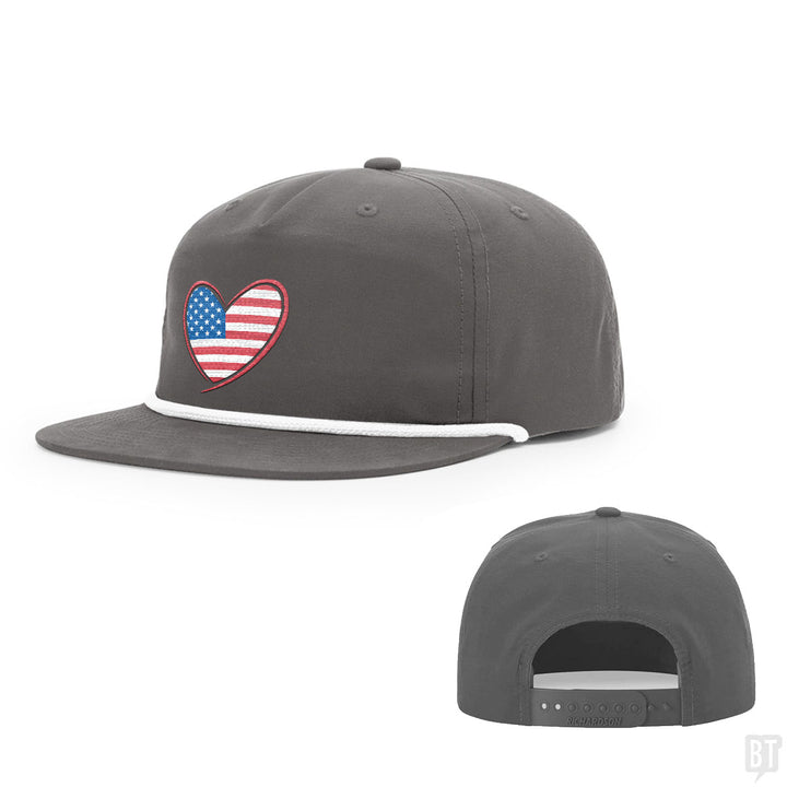 Heart US Flag Hats