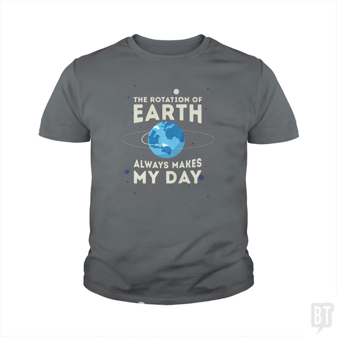 Earth Rotation Kids Shirt